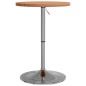 vidaXL Mesa alta de madera maciza de haya Ø50x90,5 cm