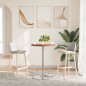 vidaXL Mesa alta de madera maciza de haya Ø50x90,5 cm