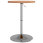 vidaXL Mesa alta de madera maciza de haya Ø50x90,5 cm