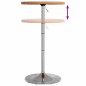 vidaXL Mesa alta de madera maciza de haya Ø50x90,5 cm