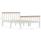 vidaXL Estructura de cama de madera maciza de pino blanco 120x200 cm vidaXL Estructura de cama de madera maciza de pino blanco 120x200 cm