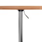 vidaXL Mesa alta de madera maciza de haya Ø50x90,5 cm