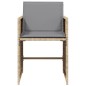 vidaXL Sillones jardín con cojines 4 uds ratán sintético beige mezcla