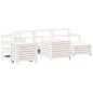 vidaXL Juego de sofás de jardín 7 pzas madera maciza de pino blanco vidaXL Juego de sofás de jardín 7 pzas madera maciza de pino blanco