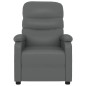 vidaXL Sillón eléctrico reclinable cuero sintético gris vidaXL Sillón eléctrico reclinable cuero sintético gris