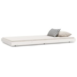 vidaXL Estructura de cama madera maciza de pino blanco 90x200 cm