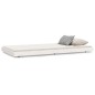 vidaXL Estructura de cama madera maciza de pino blanco 90x200 cm vidaXL Estructura de cama madera maciza de pino blanco 90x200 cm