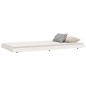 vidaXL Estructura de cama madera maciza de pino blanco 90x200 cm vidaXL Estructura de cama madera maciza de pino blanco 90x200 cm