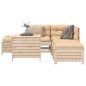 vidaXL Juego de sofás de jardín 6 piezas madera maciza de pino vidaXL Juego de sofás de jardín 6 piezas madera maciza de pino