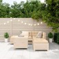 vidaXL Juego de sofás de jardín 6 piezas madera maciza de pino vidaXL Juego de sofás de jardín 6 piezas madera maciza de pino
