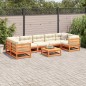 vidaXL Set de sofás jardín 8 pzas con cojines madera pino marrón cera vidaXL Set de sofás jardín 8 pzas con cojines madera pino marrón cera