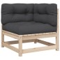 vidaXL Juego de sofás de jardín 8 pzas con conjines madera maciza pino vidaXL Juego de sofás de jardín 8 pzas con conjines madera maciza pino