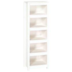 vidaXL Estantería madera maciza de pino blanca 50x35x154 cm