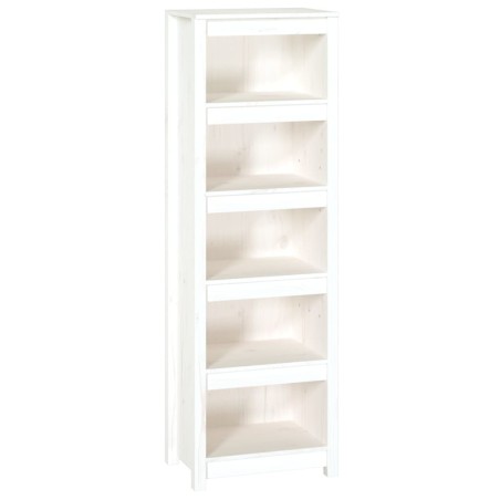 vidaXL Estantería madera maciza de pino blanca 50x35x154 cm