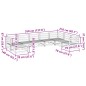 vidaXL Juego de sofás de jardín 8 pzas madera maciza pino marrón cera vidaXL Juego de sofás de jardín 8 pzas madera maciza pino marrón cera