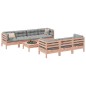 vidaXL Set de sofás jardín 8 pzas con cojines madera de abeto Douglas vidaXL Set de sofás jardín 8 pzas con cojines madera de abeto Douglas