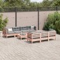 vidaXL Set de sofás jardín 8 pzas con cojines madera de abeto Douglas vidaXL Set de sofás jardín 8 pzas con cojines madera de abeto Douglas