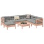 vidaXL Set de sofás jardín 8 pzas con cojines madera de abeto Douglas
