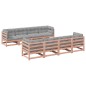 vidaXL Set de sofás jardín 9 pzas con cojines madera de abeto Douglas vidaXL Set de sofás jardín 9 pzas con cojines madera de abeto Douglas