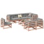 vidaXL Set de sofás jardín 9 pzas con cojines madera de abeto Douglas vidaXL Set de sofás jardín 9 pzas con cojines madera de abeto Douglas