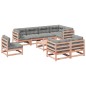 vidaXL Set de sofás jardín 9 pzas con cojines madera de abeto Douglas vidaXL Set de sofás jardín 9 pzas con cojines madera de abeto Douglas