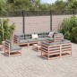 vidaXL Set de sofás jardín 9 pzas con cojines madera de abeto Douglas vidaXL Set de sofás jardín 9 pzas con cojines madera de abeto Douglas