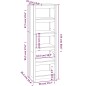 vidaXL Estantería madera maciza de pino blanca 50x35x154 cm vidaXL Estantería madera maciza de pino blanca 50x35x154 cm