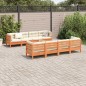 vidaXL Set de sofás jardín 9 pzas con cojines madera pino marrón cera vidaXL Set de sofás jardín 9 pzas con cojines madera pino marrón cera