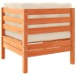 vidaXL Set de sofás jardín 9 pzas con cojines madera pino marrón cera vidaXL Set de sofás jardín 9 pzas con cojines madera pino marrón cera