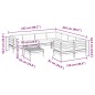 vidaXL Set de sofás jardín 9 pzas con cojines madera pino marrón cera vidaXL Set de sofás jardín 9 pzas con cojines madera pino marrón cera