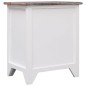 vidaXL Mesita de noche madera de Paulownia marrón y blanca 38x28x45 cm vidaXL Mesita de noche madera de Paulownia marrón y blanca 38x28x45 cm