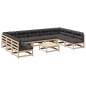 vidaXL Set de sofás de jardín 10 pzas con conjines madera maciza pino vidaXL Set de sofás de jardín 10 pzas con conjines madera maciza pino