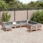 vidaXL Juego de sofás de jardín 10 pzas madera maciza de abeto Douglas vidaXL Juego de sofás de jardín 10 pzas madera maciza de abeto Douglas