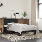 vidaXL Estructura de cama madera de ingeniería y metal negra 75x190 cm vidaXL Estructura de cama madera de ingeniería y metal negra 75x190 cm