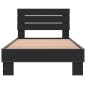 vidaXL Estructura de cama madera de ingeniería y metal negra 75x190 cm vidaXL Estructura de cama madera de ingeniería y metal negra 75x190 cm