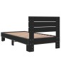 vidaXL Estructura de cama madera de ingeniería y metal negra 75x190 cm vidaXL Estructura de cama madera de ingeniería y metal negra 75x190 cm