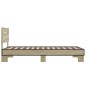 vidaXL Estructura cama madera ingeniería metal roble Sonoma 90x190 cm vidaXL Estructura cama madera ingeniería metal roble Sonoma 90x190 cm
