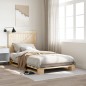 vidaXL Estructura de cama con cabecero madera maciza pino 100x200 cm vidaXL Estructura de cama con cabecero madera maciza pino 100x200 cm