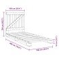 vidaXL Estructura de cama con cabecero madera maciza pino 100x200 cm vidaXL Estructura de cama con cabecero madera maciza pino 100x200 cm