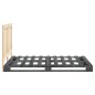 vidaXL Estructura de cama con cabecero madera pino gris 160x200 cm vidaXL Estructura de cama con cabecero madera pino gris 160x200 cm