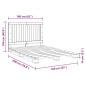 vidaXL Estructura de cama con cabecero madera pino gris 160x200 cm vidaXL Estructura de cama con cabecero madera pino gris 160x200 cm