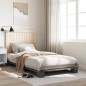 vidaXL Estructura de cama con cabecero madera de pino gris 100x200cm vidaXL Estructura de cama con cabecero madera de pino gris 100x200cm