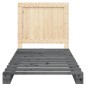vidaXL Estructura de cama con cabecero madera de pino gris 100x200cm vidaXL Estructura de cama con cabecero madera de pino gris 100x200cm