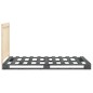 vidaXL Estructura de cama con cabecero madera de pino gris 100x200cm vidaXL Estructura de cama con cabecero madera de pino gris 100x200cm