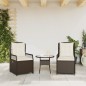 vidaXL Sillones reclinables de jardín 2 uds ratán sintético marrón vidaXL Sillones reclinables de jardín 2 uds ratán sintético marrón