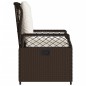 vidaXL Sillones reclinables de jardín 2 uds ratán sintético marrón vidaXL Sillones reclinables de jardín 2 uds ratán sintético marrón