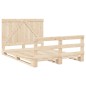 vidaXL Estructura de cama con cabecero madera maciza pino 140x200 cm