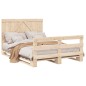 vidaXL Estructura de cama con cabecero madera maciza pino 140x200 cm