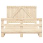 vidaXL Estructura de cama con cabecero madera maciza pino 140x200 cm