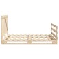 vidaXL Estructura de cama con cabecero madera maciza pino 140x200 cm